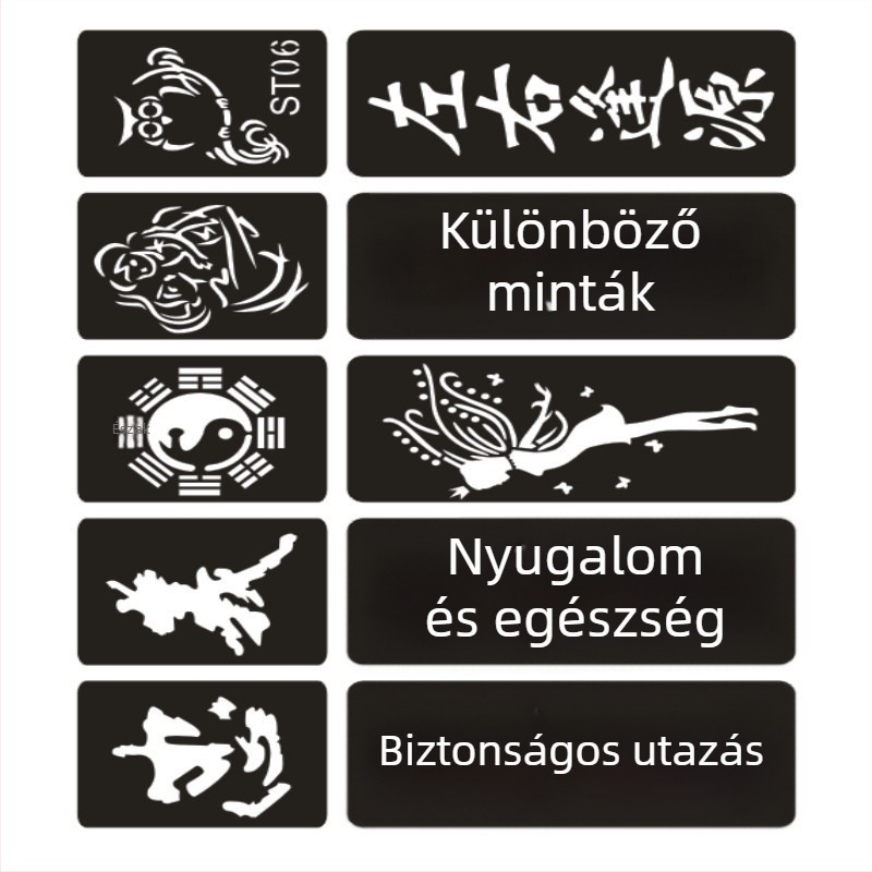 Félpermanentes mini tetoválás sablonok, koreai kivágásokkal ellátott atlasz, ujjtetoválás matricák, letisztult, friss dizájn