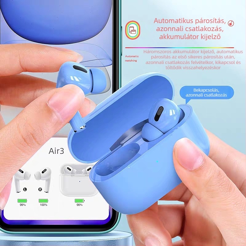 Vezeték nélküli Bluetooth fülhallgató csontvezetéses technológiával, fülcsipesz dizájn, fájdalommentes viselés, hosszú üzemidő, sporthoz és futáshoz vízálló.