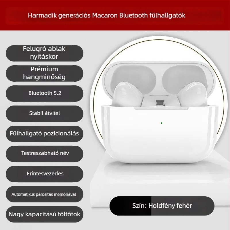 Vezeték nélküli Bluetooth fülhallgató csontvezetéses technológiával, fülcsipesz dizájn, fájdalommentes viselés, hosszú üzemidő, sporthoz és futáshoz vízálló.