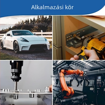 165 darabos készlet 304 rozsdamentes acél rivet nuts, M3–M10, lapos fej, függőleges bordázat