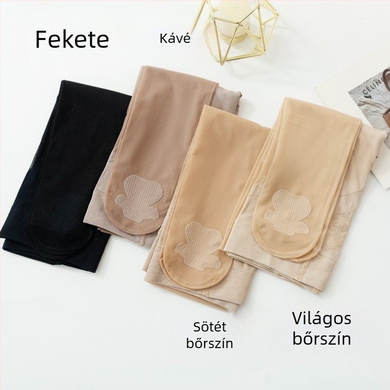 Bőrszínű ultra vékony harisnyák macska mancsa mintával – nőknek, áttetszőek nyárra és tavaszra/őszre
