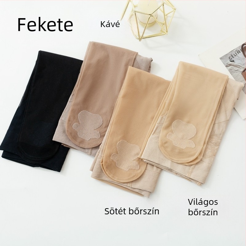 Bőrszínű ultra vékony harisnyák macska mancsa mintával – nőknek, áttetszőek nyárra és tavaszra/őszre