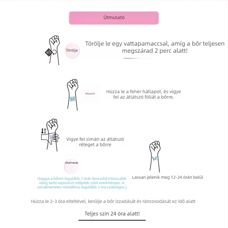 Közvetlen felvitel, nem maszatol: Prémium vízmentes növényi tetoválás matricák, amelyek két hétig tartanak
