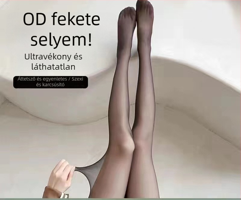 Kék masnis harisnyanadrág nőknek, fehér mintás nyomtatás, anti-szakadás, vékony áttetsző harisnya szabad lábakhoz