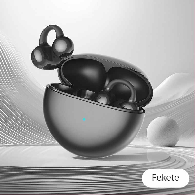 Klipszes vezeték nélküli Bluetooth fülhallgató, zajszűrés, hosszú üzemidő, kényelmes viselet, sportos modell – privát modell