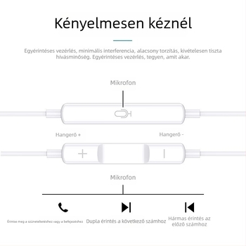 Vezetékes, eredeti, kiváló minőségű in-ear fülhallgató Huawei Pura70/70 Ultra/70 Pro+ kompatibilis