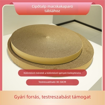 Kör alakú macska kaparódeszka cserélhető mag, kopásálló, morzsamentes, gofrált kartonból