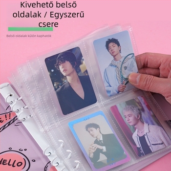 A4/A5 személyre szabott kártyaalbum kemény borítóval, fényképeket egyéni igény szerint nyomtatva, 3 colos négyzetes elrendezés, leválasztható fotóalbum, 6 colos képeslap-album