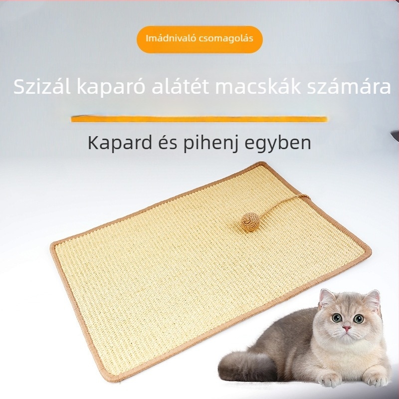 Macska mászó matrac és karmoló deszka, tartós, kanapévédő, falra szerelt függőleges karmoló deszka, macska kellékek