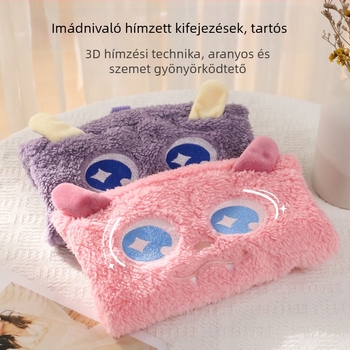 Őszi–téli meleg plüss ruházat háziállatoknak, vastag kétoldalas plüss, rajzfilm szörny mintával, kis macskáknak és kutyáknak