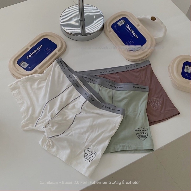Férfi antibakteriális Ice Silk boxerek, lélegző modal anyagból, nagy méret, három darabos ajándékdobozos készlet