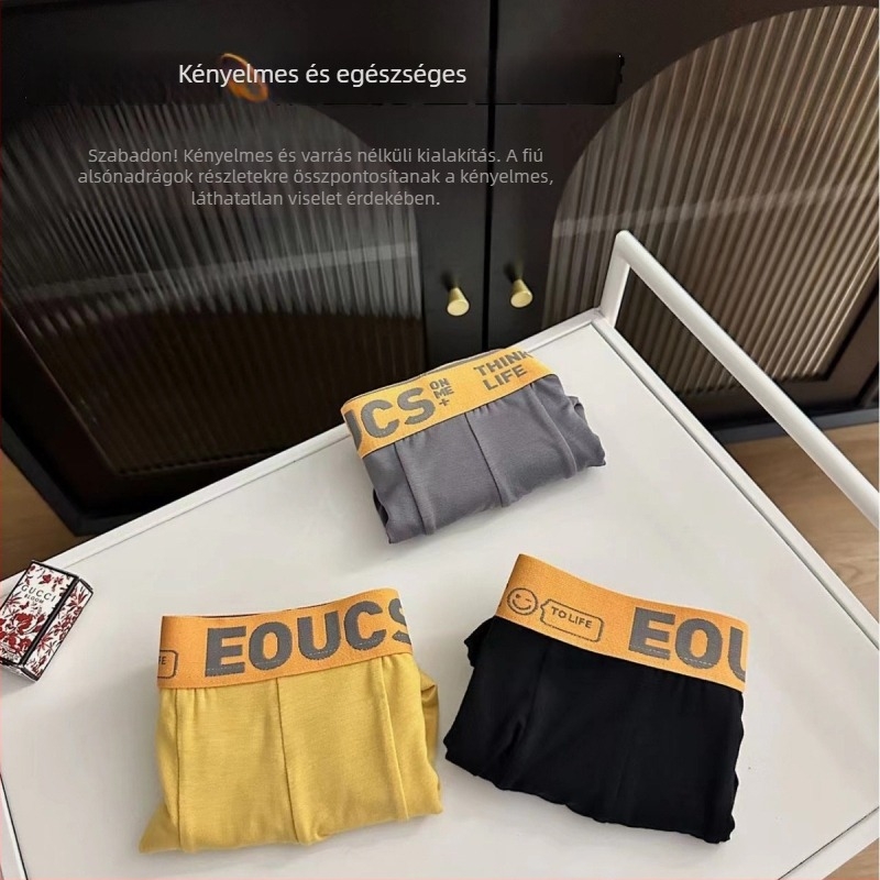 Férfi antibakteriális Ice Silk boxerek, lélegző modal anyagból, nagy méret, három darabos ajándékdobozos készlet