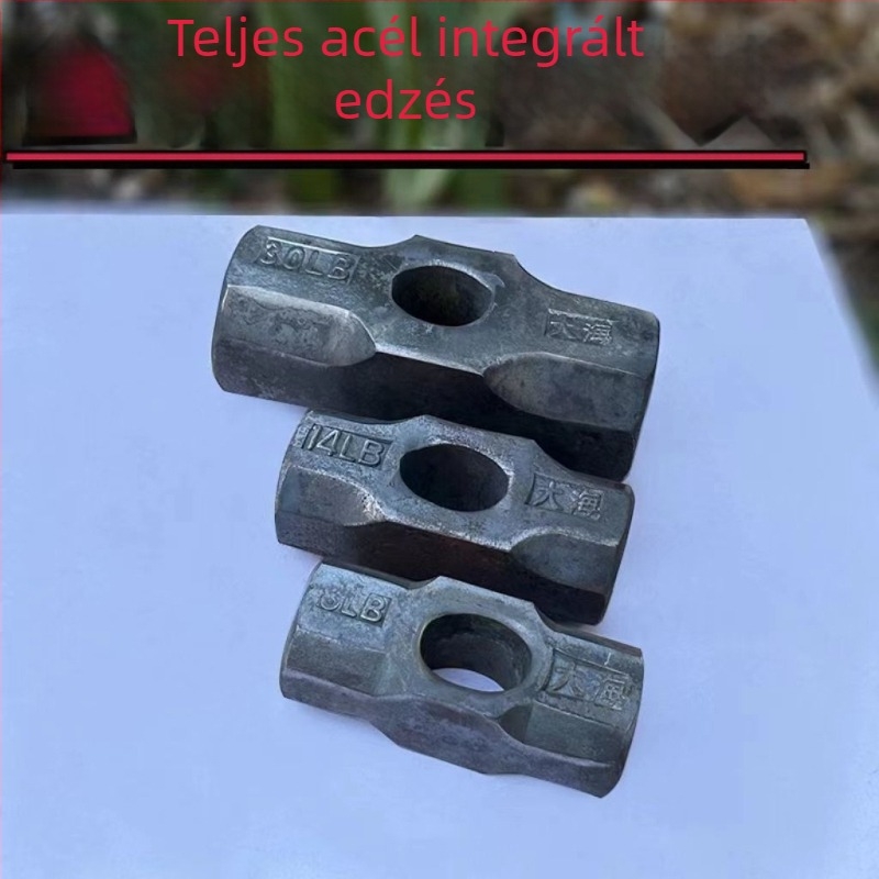 Nyolcszögletes fejű kalapács nagy fejjel – asztalos és kőműves használatra, építőipari kalapács