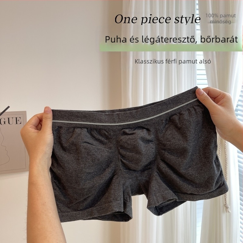 Férfi alsónemű plusz méretben, Xinjiang-pamut, lélegző antibakteriális pamut boxer brief.