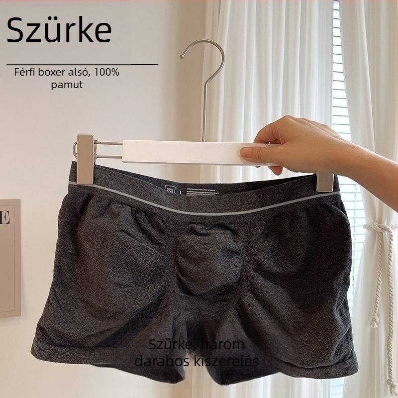 Férfi alsónemű plusz méretben, Xinjiang-pamut, lélegző antibakteriális pamut boxer brief.