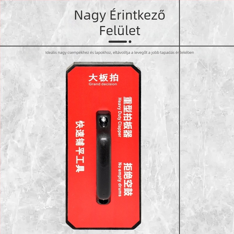 Nagy méretű csempék lerakásához készült eszköz – gumírozott kalapács helyettesítője a burkoláshoz és kőlemezek telepítéséhez