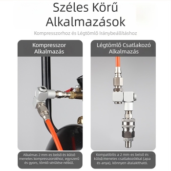 360° forgó pneumatikus univerzális C-típusú levegőcső csatlakozó kompresszorhoz és szögelős pisztolyhoz