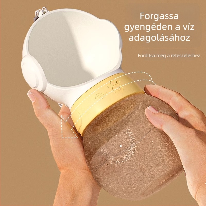 Hordozható állatvíz-tartály kutyáknak és macskáknak - kültéri sétákhoz