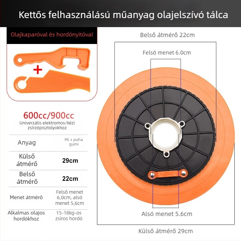 Általános kézi zsírzópisztoly-kiegészítő készlet: zsírszívó pohár, szívófedél, zsírtartály, olajnyomó lemez