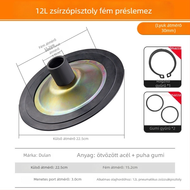 Általános kézi zsírzópisztoly-kiegészítő készlet: zsírszívó pohár, szívófedél, zsírtartály, olajnyomó lemez