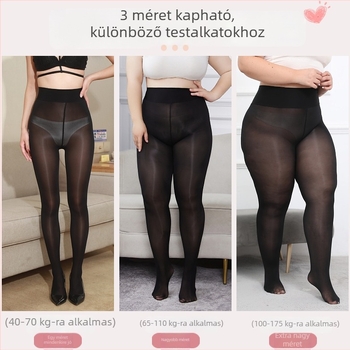 Plusz méretű női harisnya lóolajjal, anti-szakadás, fényes fekete átlátszó harisnya, szexi lábak