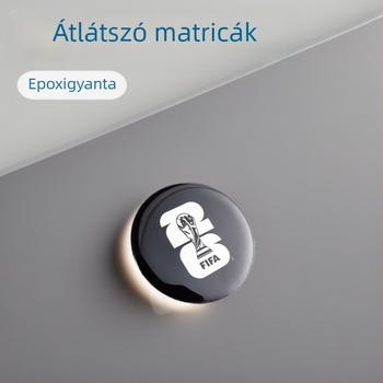 Kristály epoxigyanta matricák, kerek rajzfilms autó matricák, átlátszó öntapadós gyantás 3D puha címkék, prémium érzet