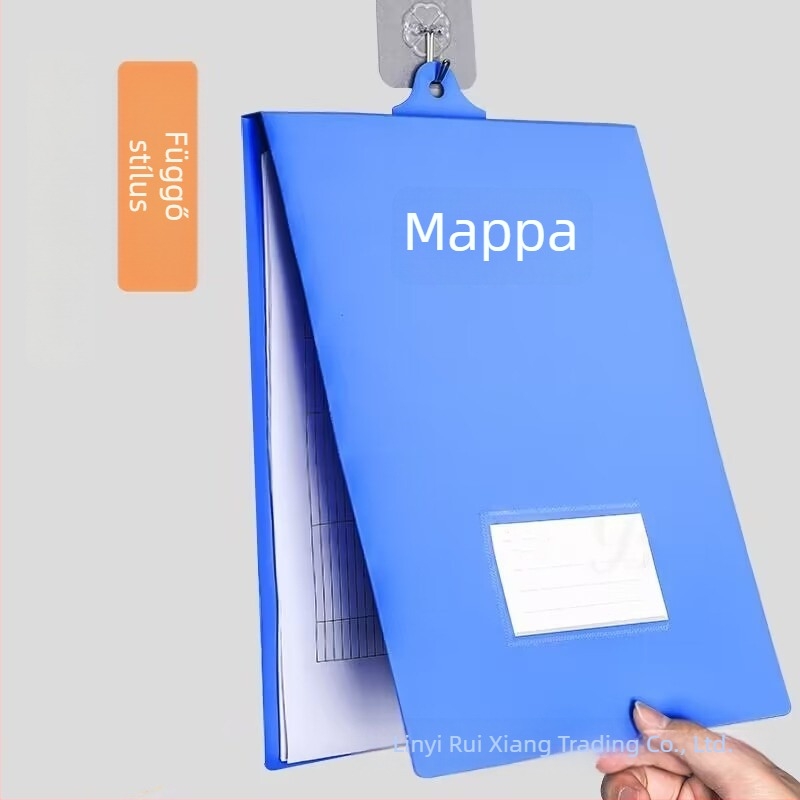A4 függő dokumentum mappa, vertikális nyitható, falra szerelhető