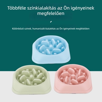 Macska lassú etető tál csúszásmentes alátéttel, fulladás elleni kialakítás, modell 0027o, tömeges csomagolás