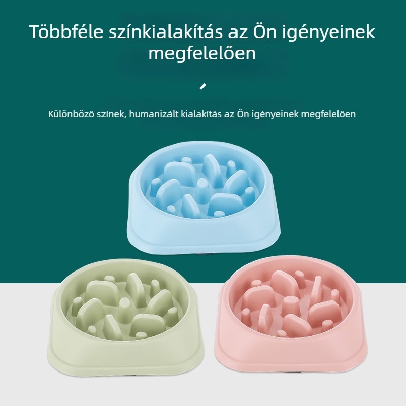 Macska lassú etető tál csúszásmentes alátéttel, fulladás elleni kialakítás, modell 0027o, tömeges csomagolás