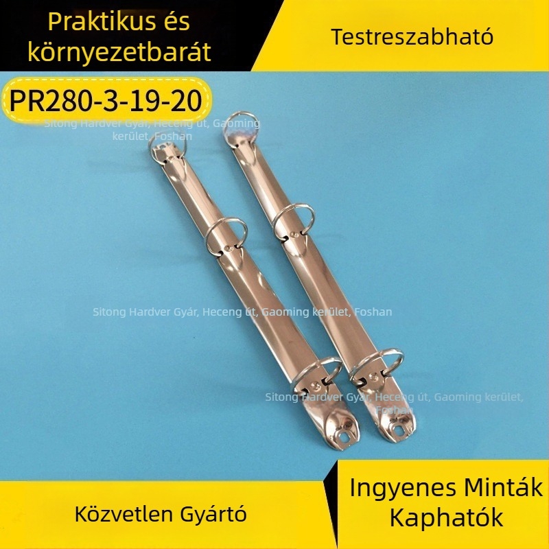 3-lyukú fém kötőklip, O-típusú, rozsdamentes, A4/A5 iratokhoz