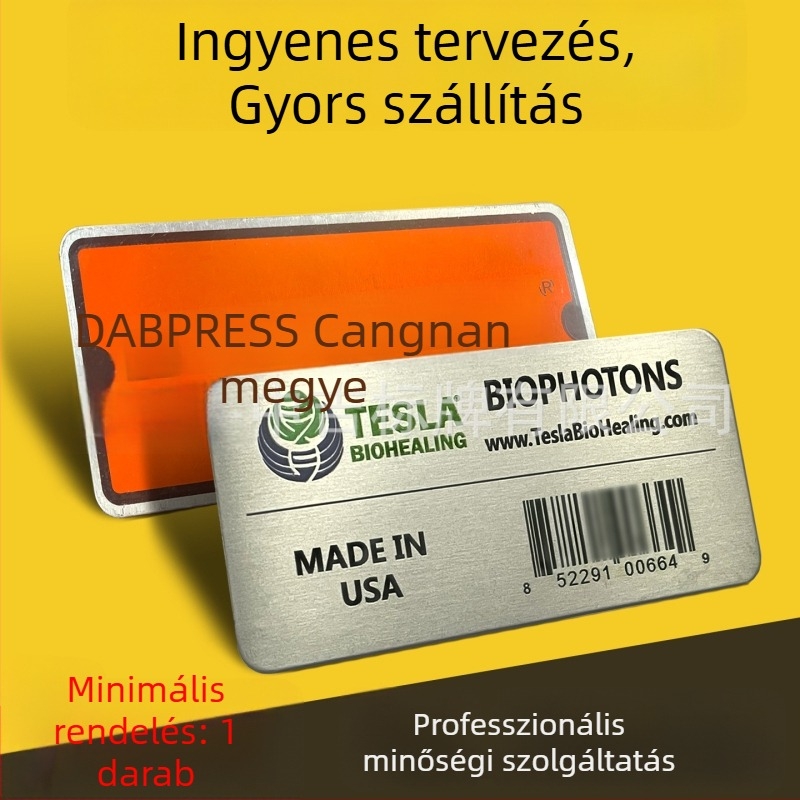 Egyedi alumínium és rozsdamentes acél jelölések gépészeti berendezésekhez – szitanyomásos névtáblák és fém ajtótáblák