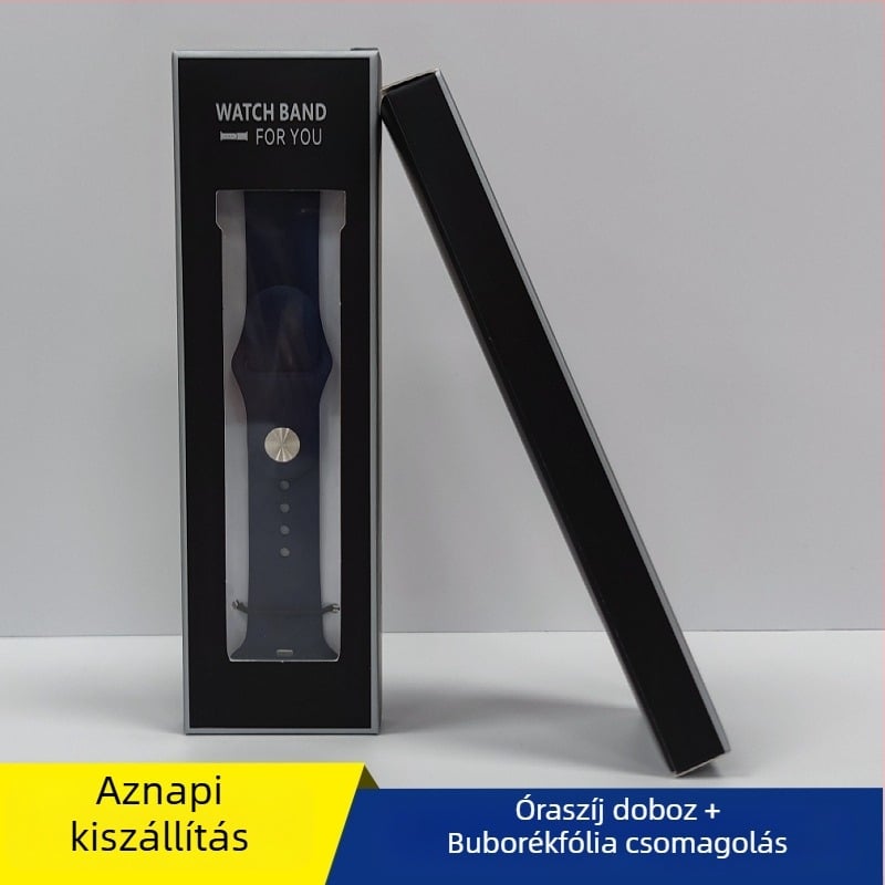 Raktáron lévő szilikon-bőr óraszíj csomagoló doboz, iWatch szíj színekhez fehér PET blisterrel
