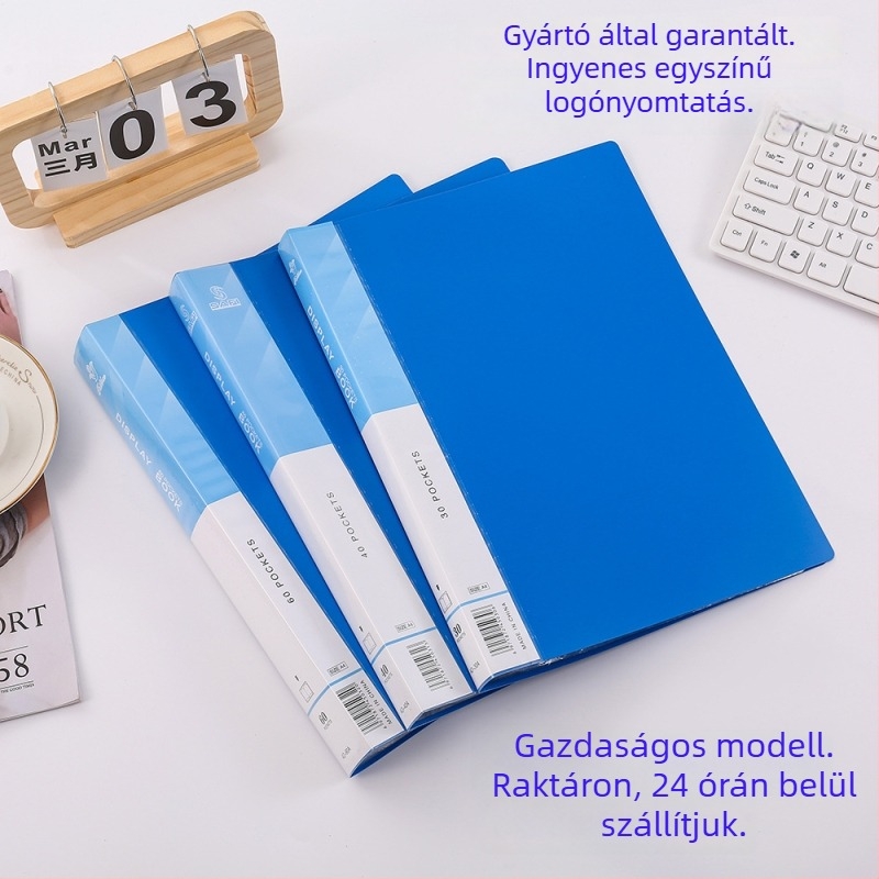 A4-es dokumentum mappa átlátszó betétekkel, terhességi vizsgálatok tárolására, 100 oldalas tesztlapok rendezője, üzleti ajándék