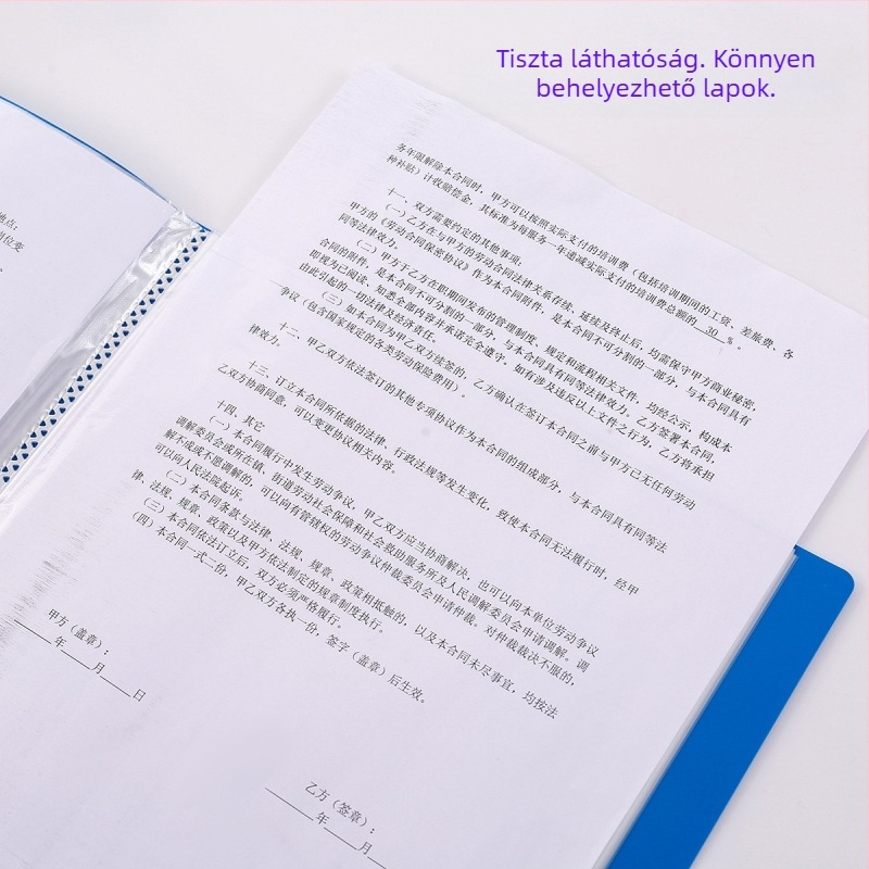 A4-es dokumentum mappa átlátszó betétekkel, terhességi vizsgálatok tárolására, 100 oldalas tesztlapok rendezője, üzleti ajándék