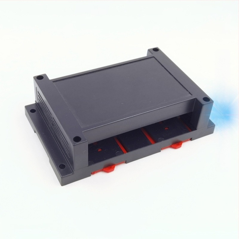XLK-2 PLC ipari vezérlő doboz műanyag ház, méretek 145 × 90 × 40 mm, fúrt lyukakkal