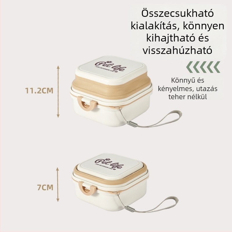 Összecsukható, hordozható itató- és etetőtál háziállatok számára – kutyáknak és macskáknak