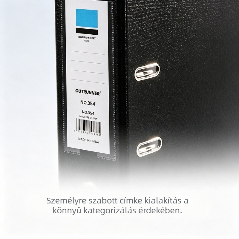 A4-es iratrendező két lyukas D-kapcsos, nagy kapacitású, fekete-kék