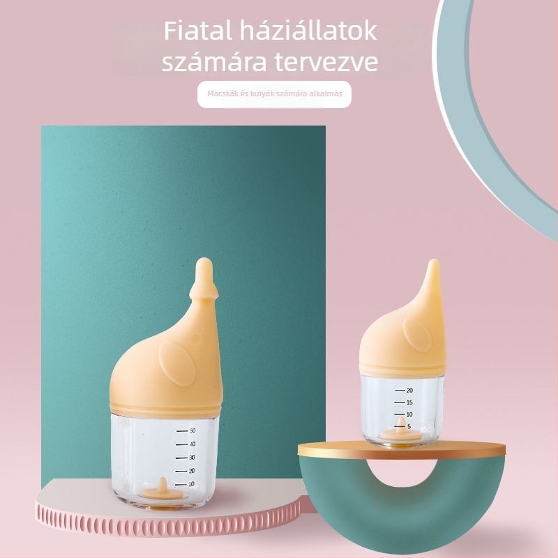 Kiscicák számára cumisüveg anti-fulladás tervezéssel, etető- és vízadagoló készülék újszülött cicáknak
