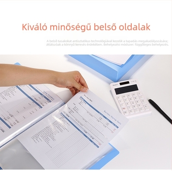 Qixin PF40AK A4-es dokumentummappa 40 átlátszó zsebbel művészeti albumok gyűjtéséhez