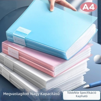 A4-es irattartó átlátszó oldalakkal kottákhoz és rajzokhoz