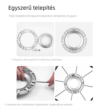 Baorong Fém tokmány négyszögletes és nyolcszögletű softbox interfészhez – videó világítás kiegészítő