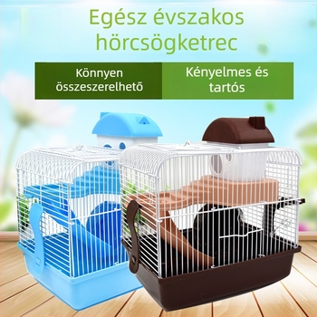 Kétszintes hörcsögketrec kastély stílusú, házzal