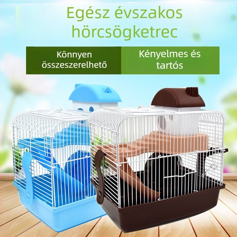 Kétszintes hörcsögketrec kastély stílusú, házzal