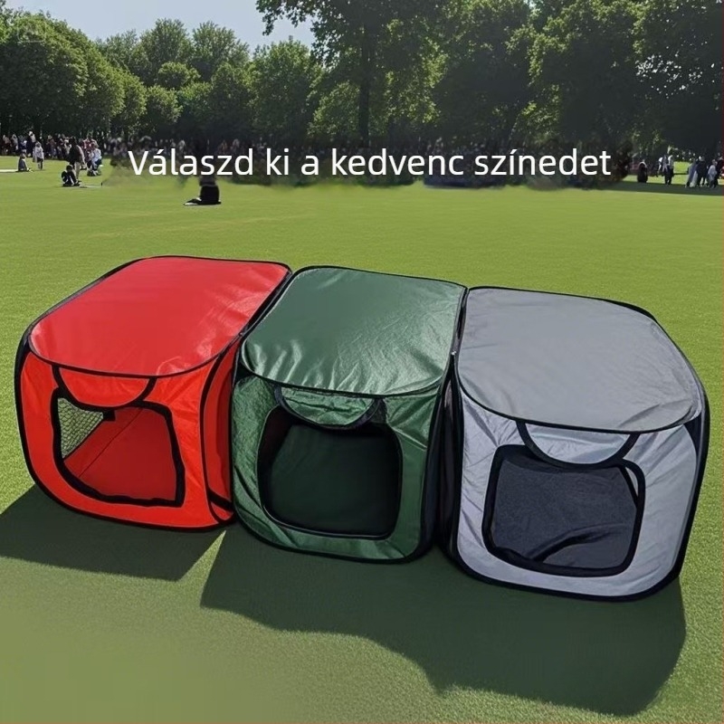 Kis kutya-ház stílusú ketrec autóhoz, Oxford anyagból, többször összeállítható, karcolásálló, hordozható