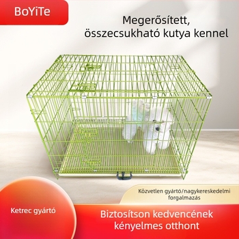 Poyite beltéri összecsukható kisállatketrec macskáknak, kutyáknak és nyulaknak toalettel – nagy, közepes és kicsi méretek