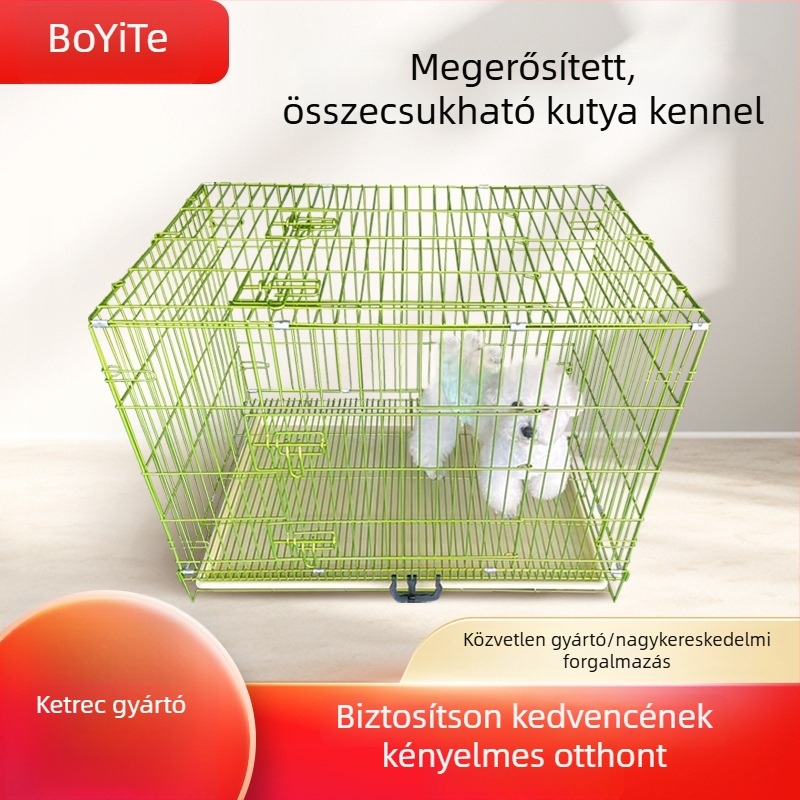 Poyite beltéri összecsukható kisállatketrec macskáknak, kutyáknak és nyulaknak toalettel – nagy, közepes és kicsi méretek