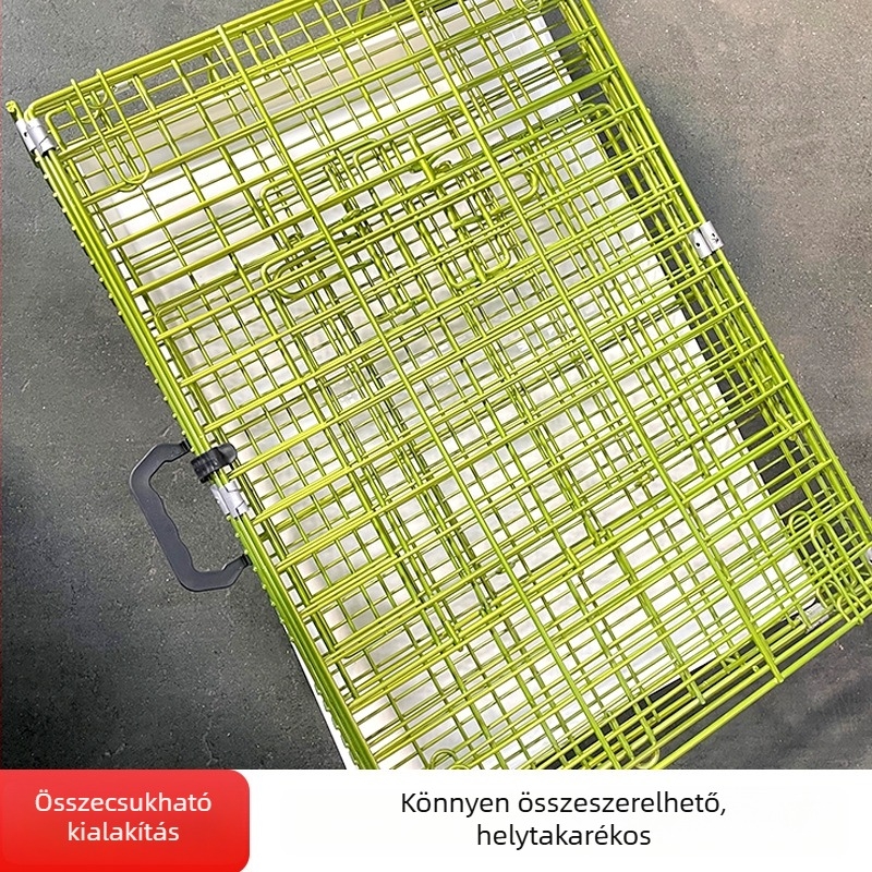 Poyite beltéri összecsukható kisállatketrec macskáknak, kutyáknak és nyulaknak toalettel – nagy, közepes és kicsi méretek