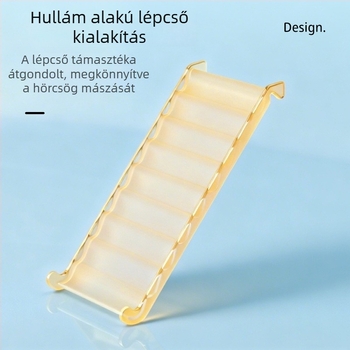 Átlátszó akril létra hörcsög számára platformával, csúszásmentes, dekoratív kiegészítő kisállatoknak