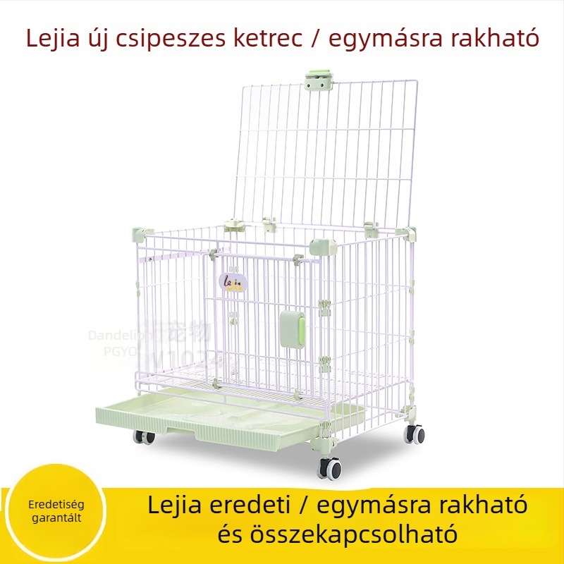 Lejia házikedvencek snap-on összeszerelhető ketrece, egymásra tehető és csatlakoztatható, macskáknak és kutyáknak, kis- és közepes méretű kutyáknak
