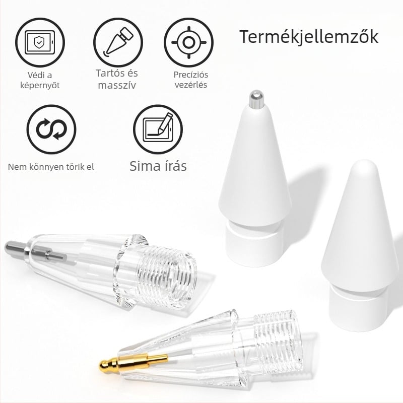 Apple Pencil tollcsúcs csere – sima és kopásálló, kompatibilis az Apple Pencil 1/2/3/Pro